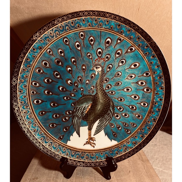 Unique Vintage Other - Sold! Vintage Heavy Porcelain Peacock Decorative Plate